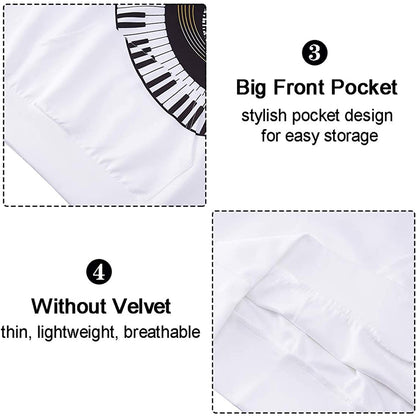Piano Music Funny Hoodie