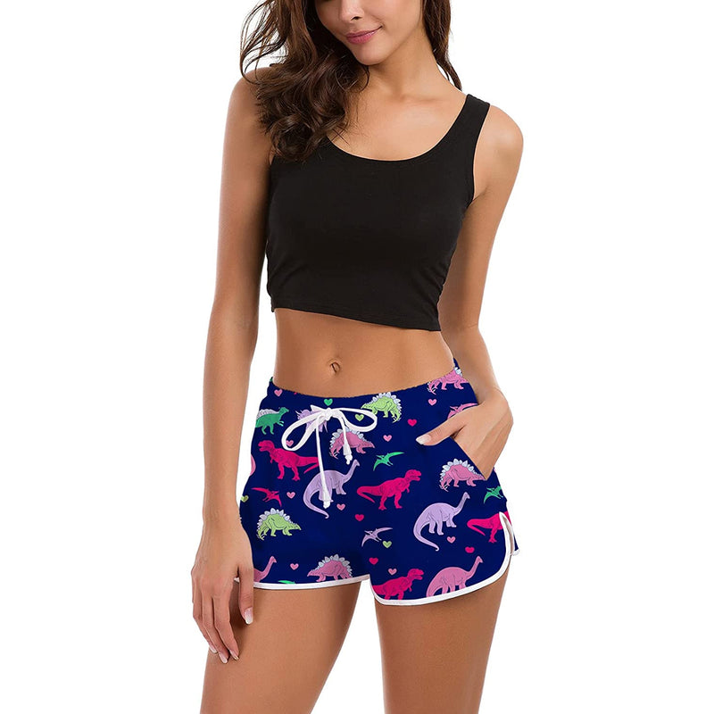 Dinosaur Funny Board Shorts for Women