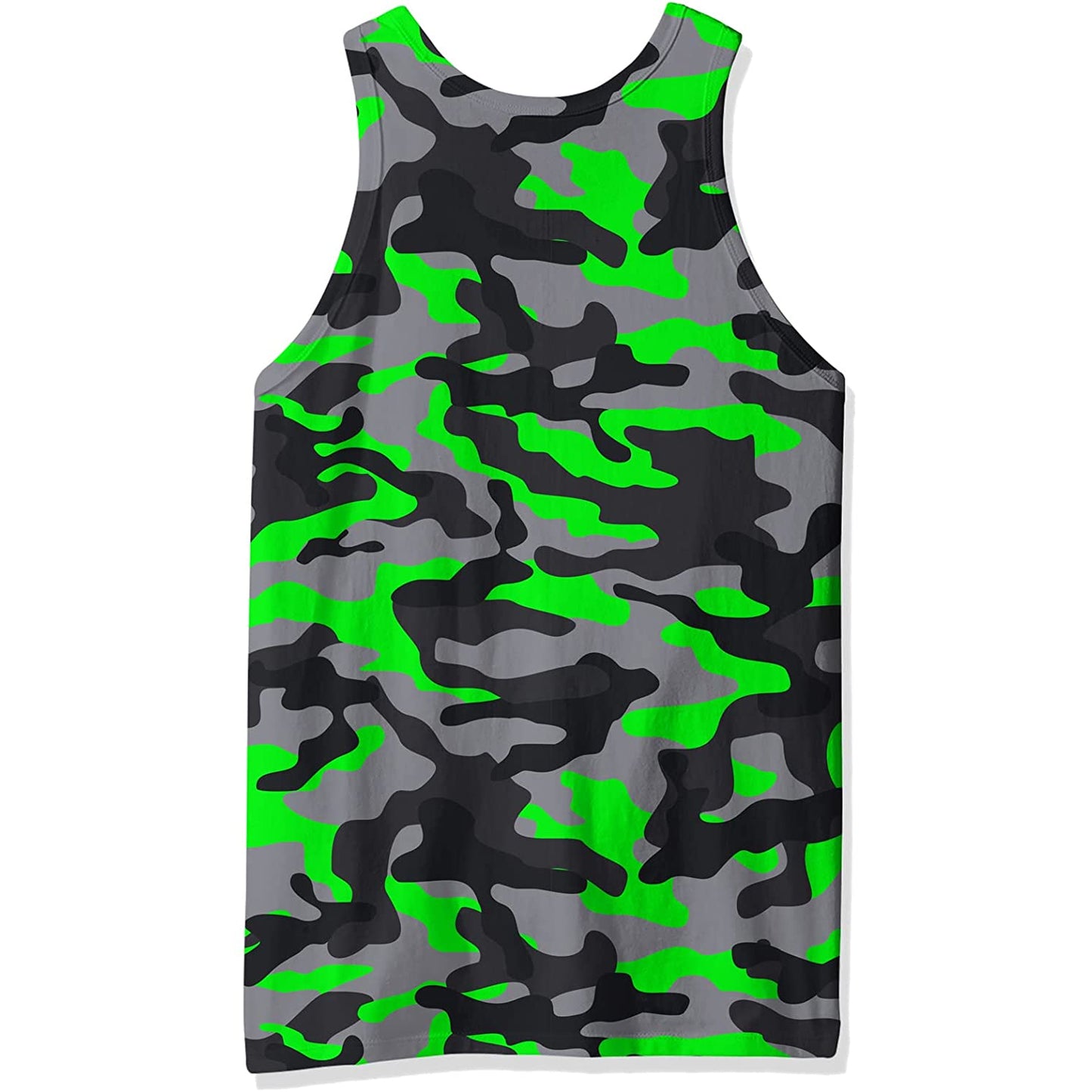 Lustiges Tank Top mit grünem Camouflage-Muster
