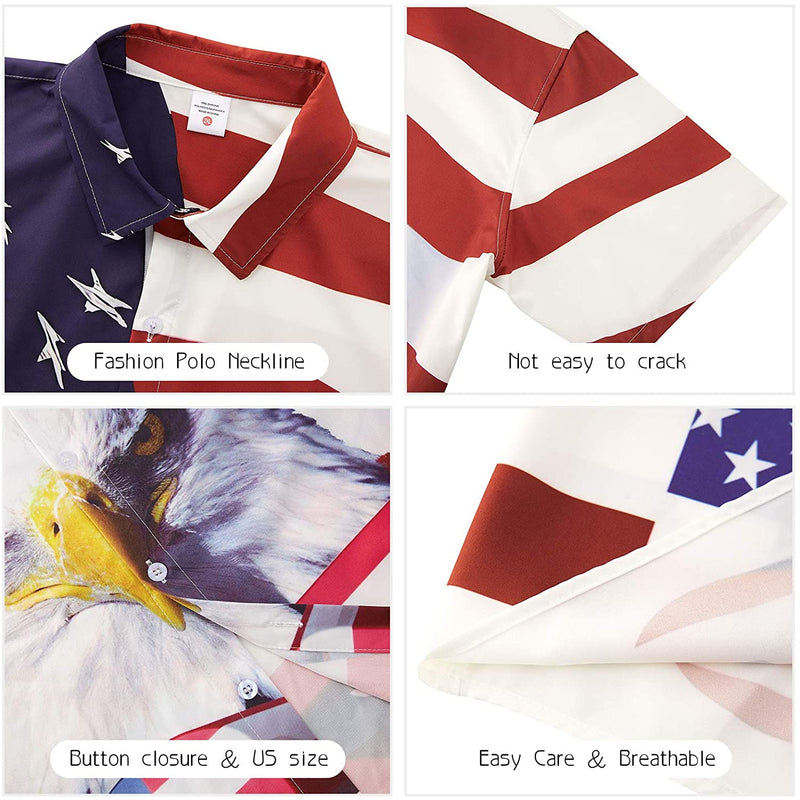 American Flag Eagle Funny Hawaiian Shirt