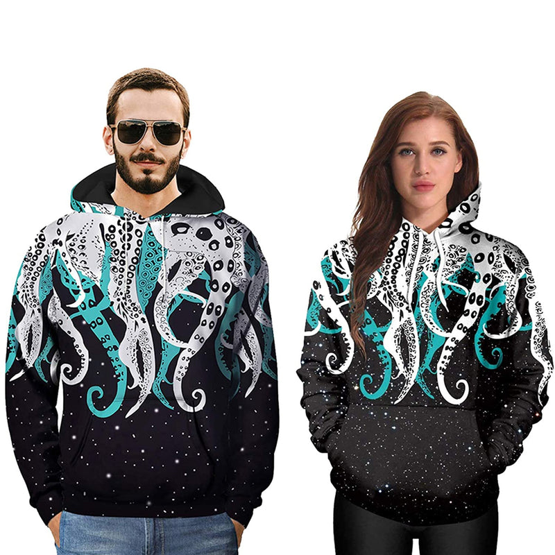 Green Space Octopus Hoodie