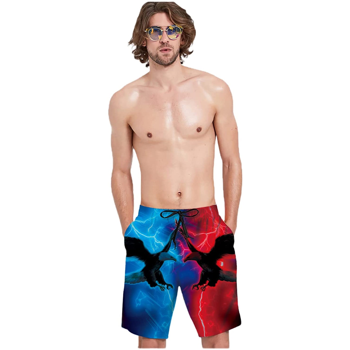 Blue &amp; Red Hawk grappige zwembroek
