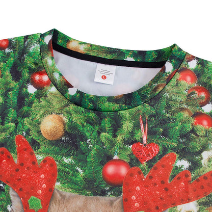 Rentier Brille Katze Hässlicher Weihnachtspullover