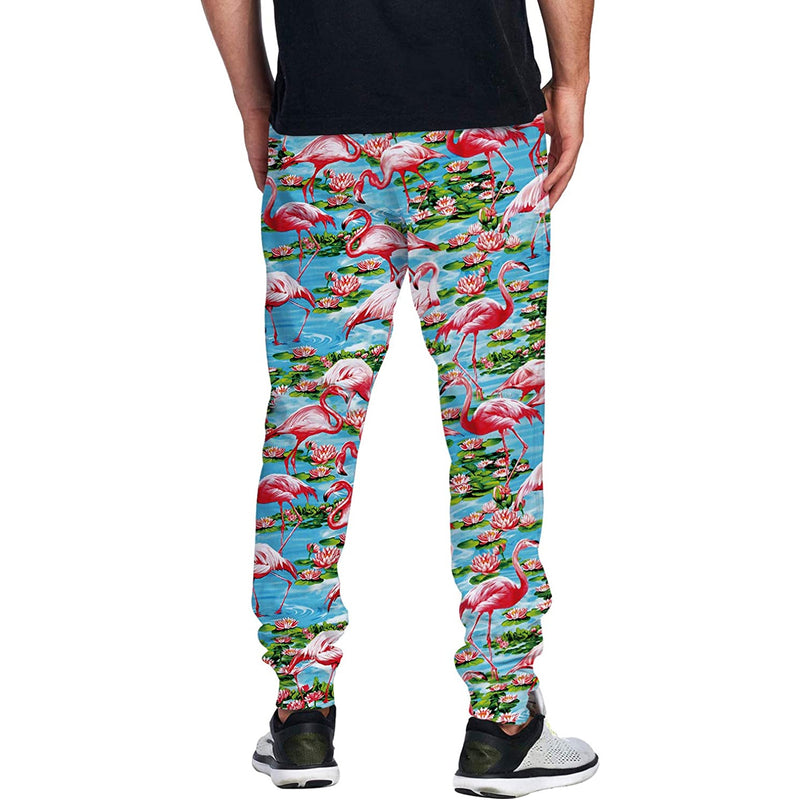 Pink Flamingo Funny Sweatpants