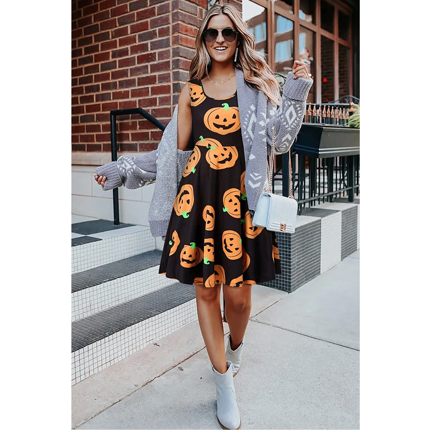 pumpkin dress ladies Halloween Pumpkin Funny Dress for Women 2XL