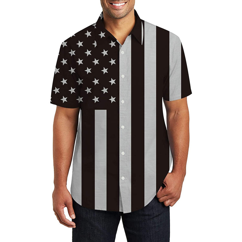 Patriotic American Flag Funny Hawaiian Shirt