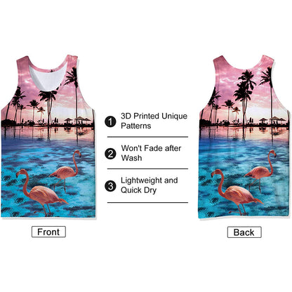 Zonsondergang Flamingo Grappig Tanktopje