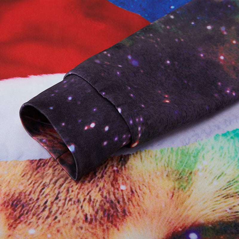 Galaxy Hat Cat Ugly Christmas Sweater