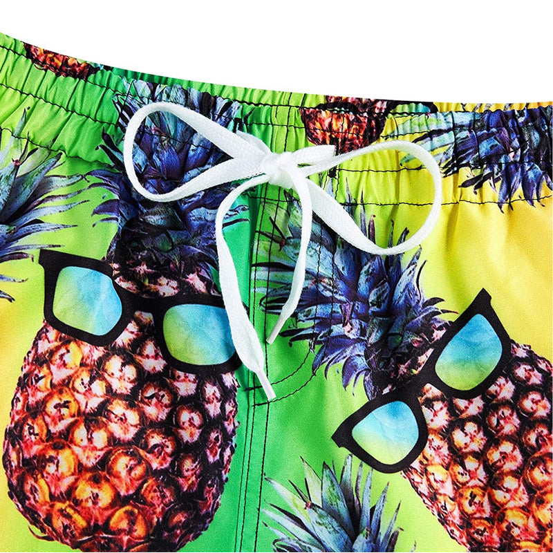 Yellow Sunglasses Pineapple Funny Boy Swim Trunk