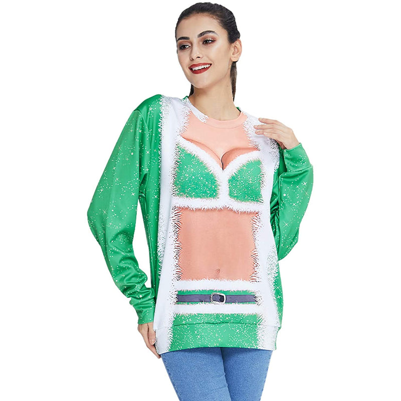 Green Big Boobs Ugly Christmas Sweater