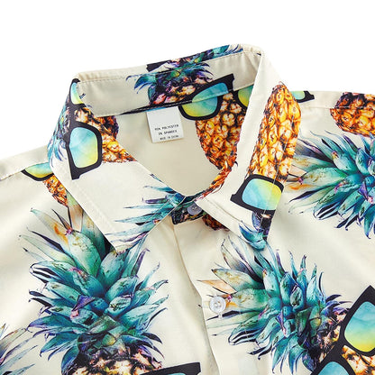 Sunglasses Pineapple Yellow Funny Hawaiian Shirt