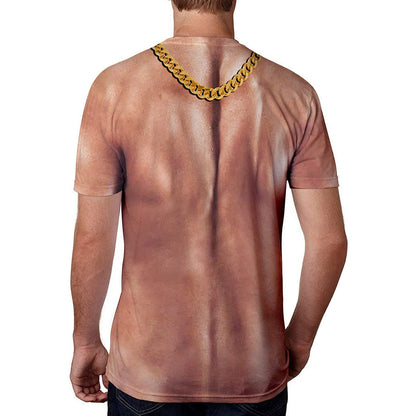 Spier met gouden ketting grappig T-shirt