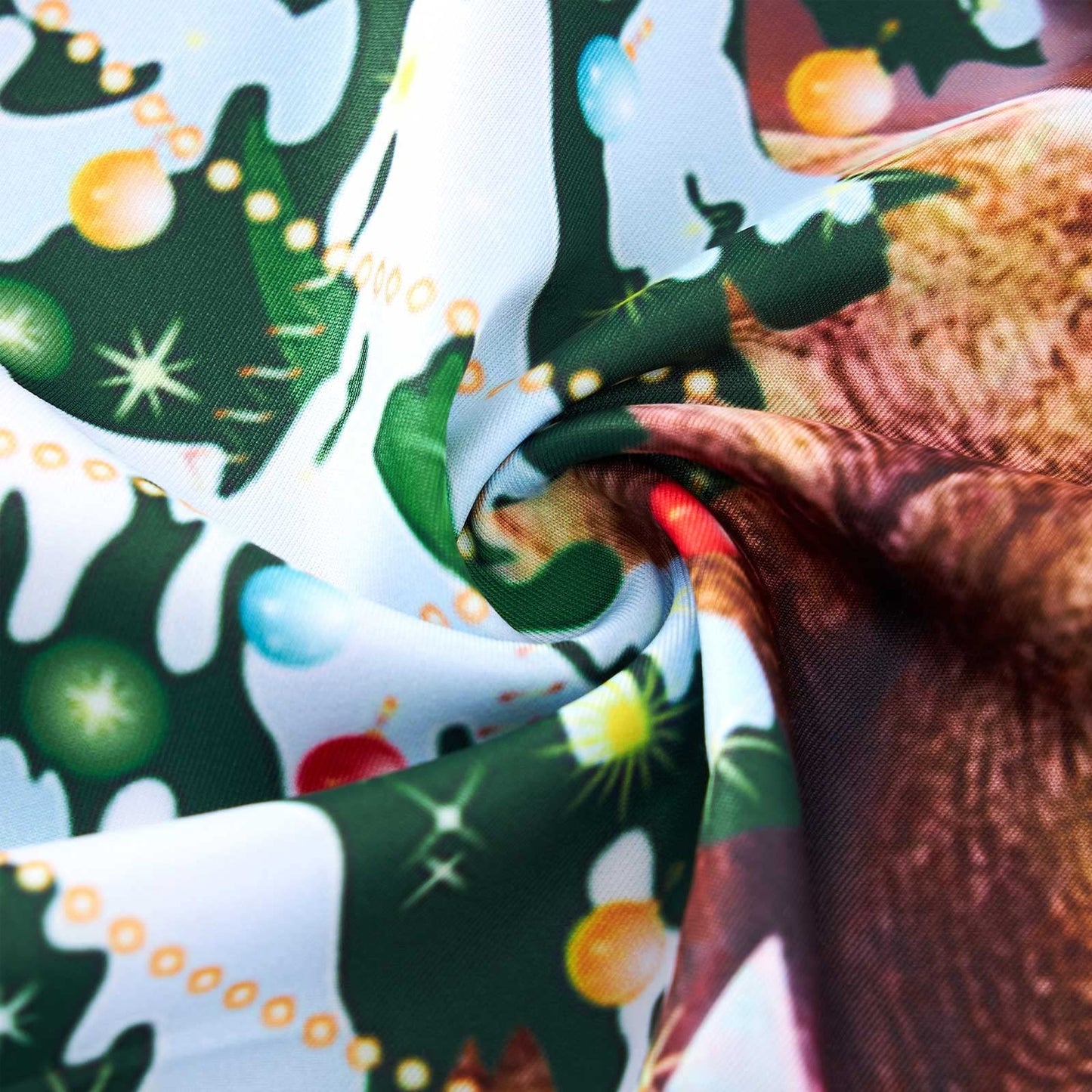 Pistole Katze Reiten Dinosaurier Rot Hässlicher Weihnachtspullover