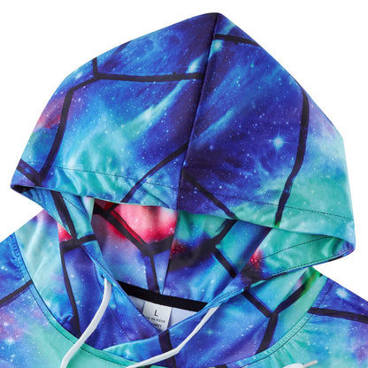 Lustiger Kapuzenpullover mit Galaxie-Print