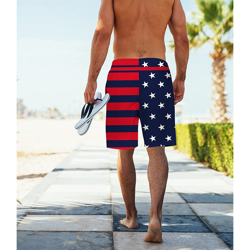 American Flag Funny Swim Trunks