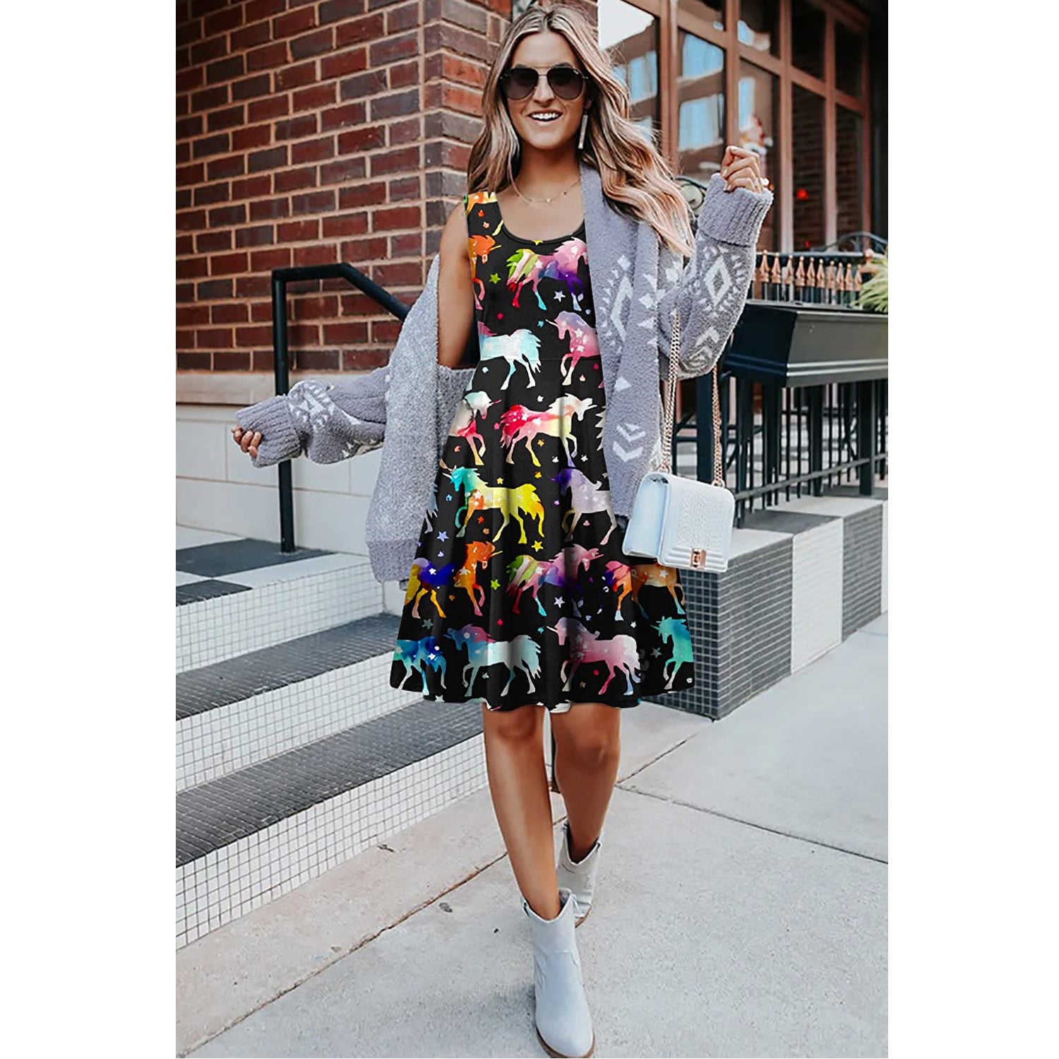 Unicorn Funny Dress for Women M Unicorn Funny Dress for Women M