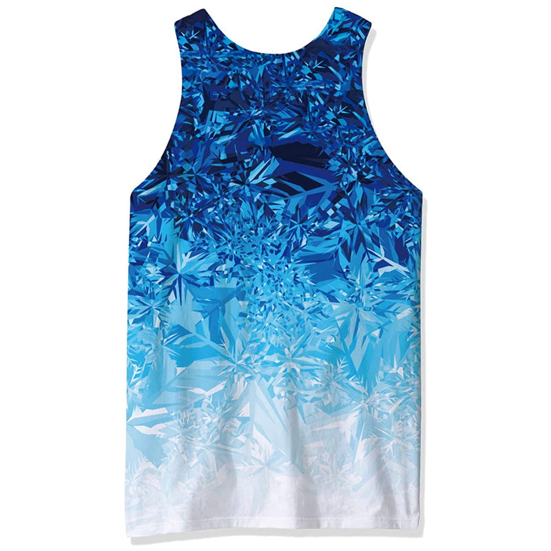 Blue Snowflake Funny Tank Top