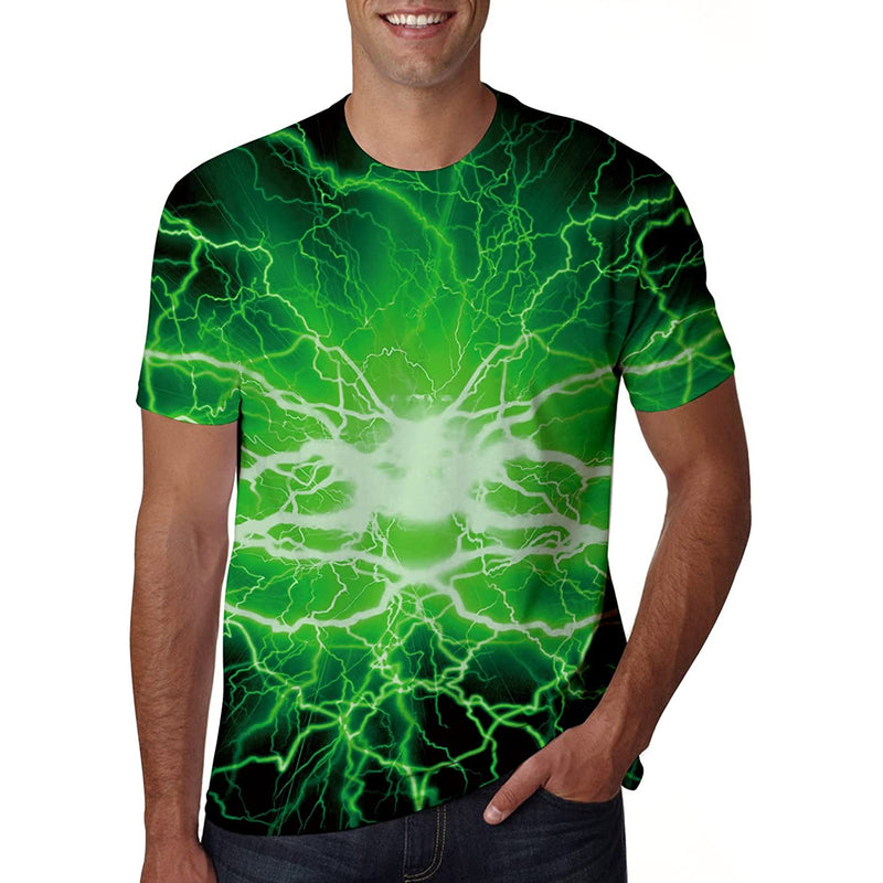 Green Lightning Funny T Shirt