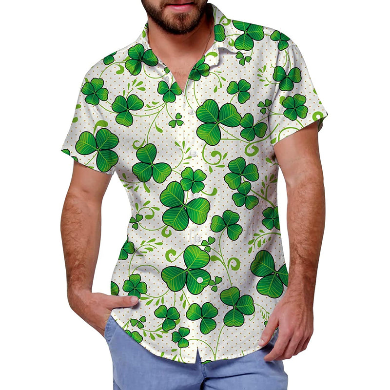 St Patrick's Day Shamrock Funny Hawaiian Shirt