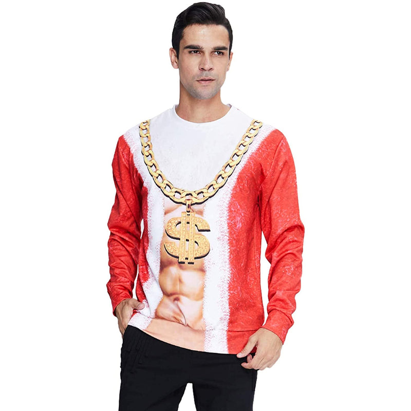 Gold Chain Dollar Ugly Christmas Sweater