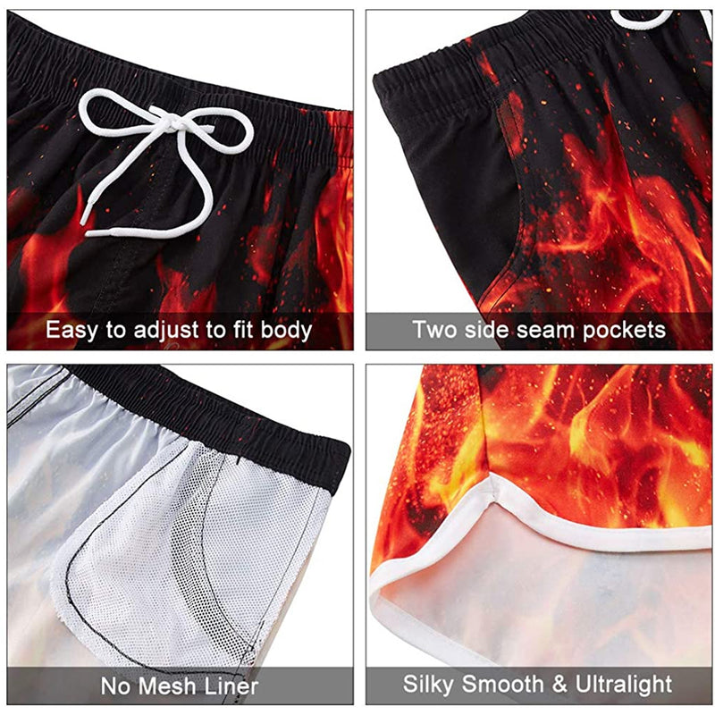 Flame Funny Board Shorts for Women