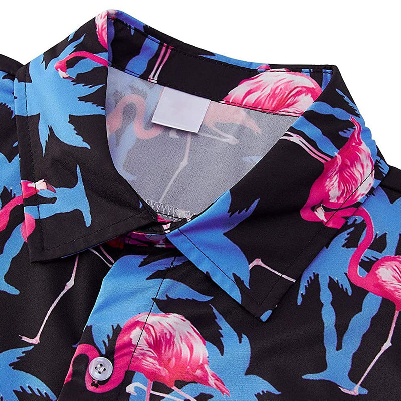 Palm Tree Flamingo Funny Hawaiian Shirt