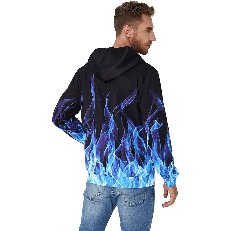 Blue Flame Funny Hoodie