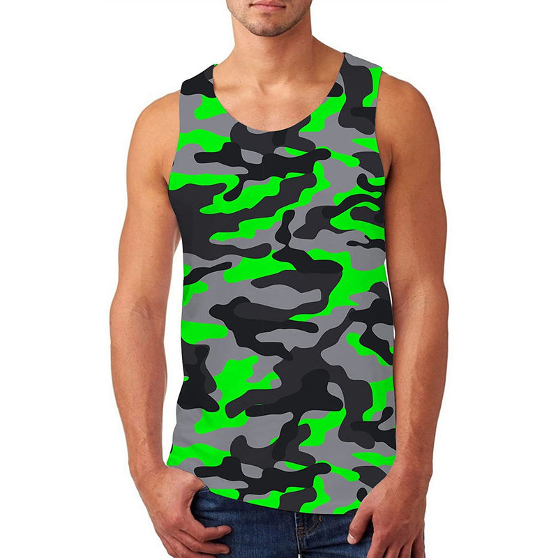 Green Camouflage Funny Tank Top