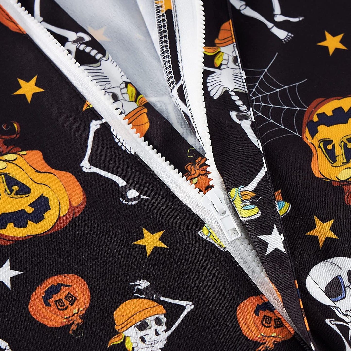 Halloween Skeleton Pumpkin Men Romper