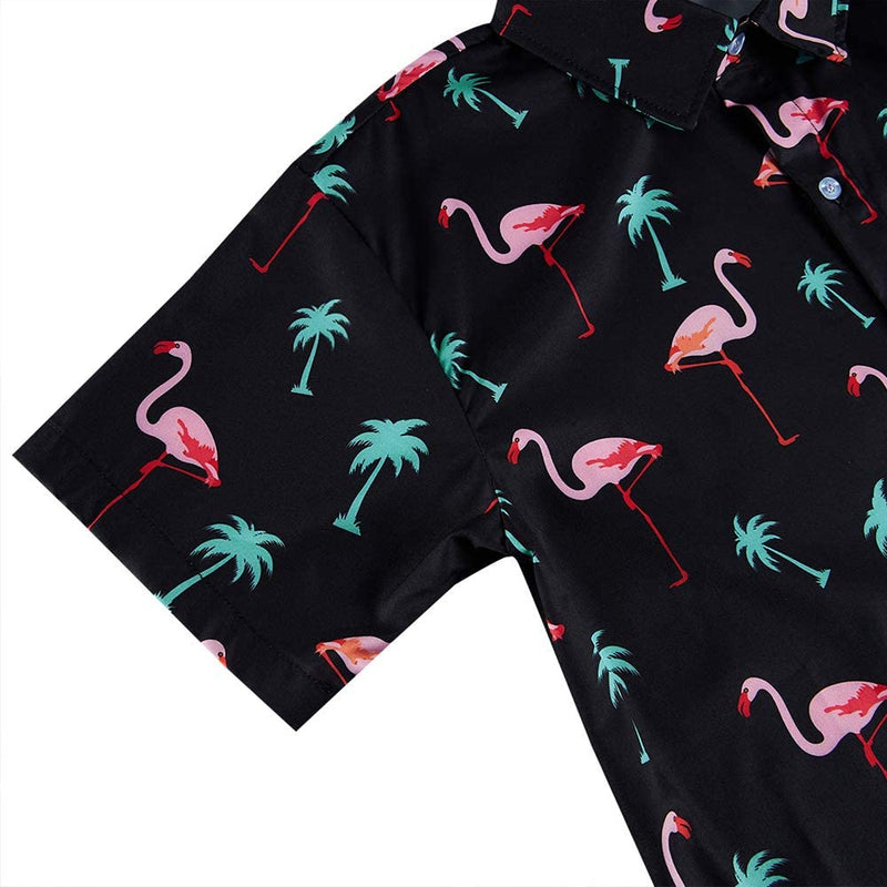 Flamingo Palm Tree Funny Hawaiian Shirt