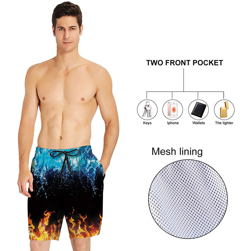 Ice & Fire Funny Swim Trunks