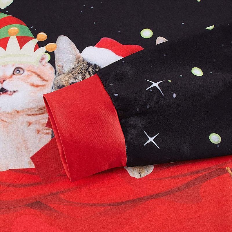 Space Pizza Cats Ugly Christmas Sweater