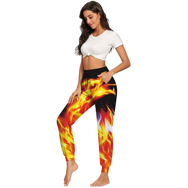 Fire Dragon Funny Sweatpants