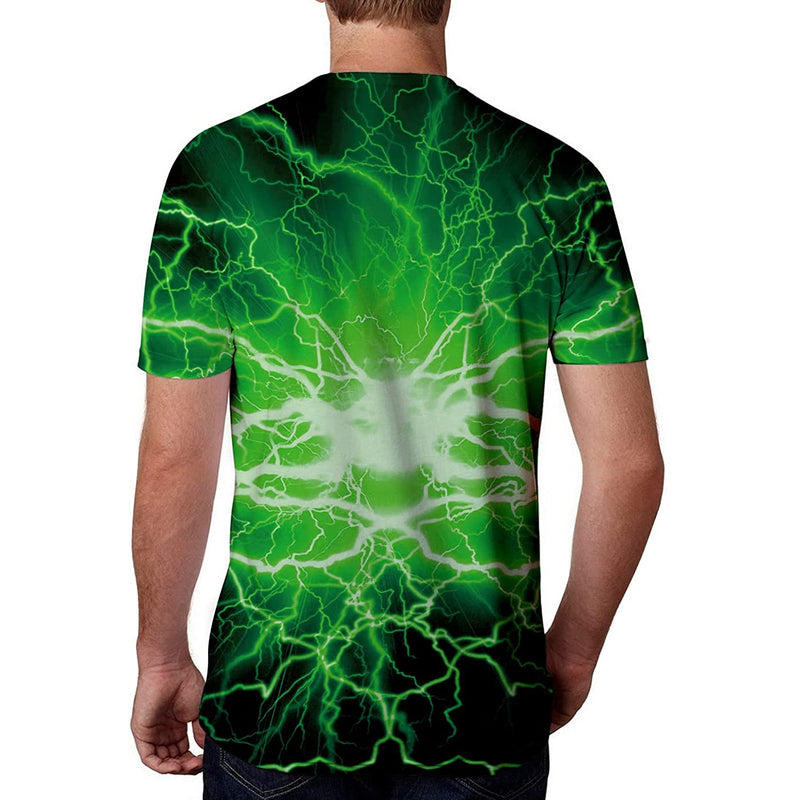 Green Lightning Funny T Shirt