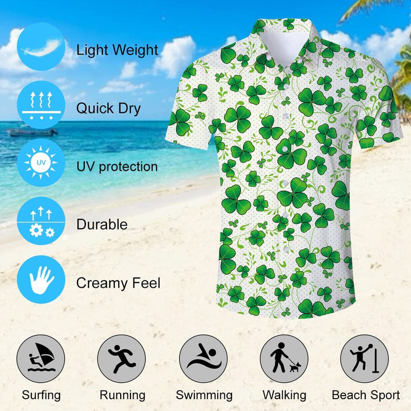 St Patrick's Day Shamrock Funny Hawaiian Shirt