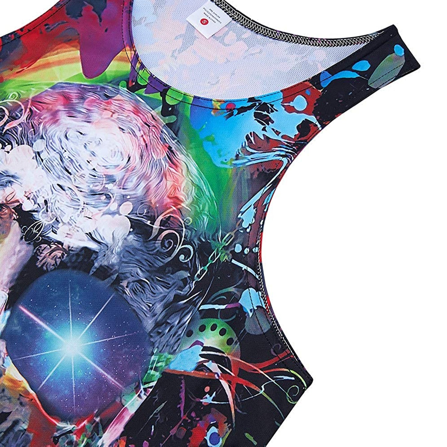 Lustiges Tank Top mit buntem Totenkopf