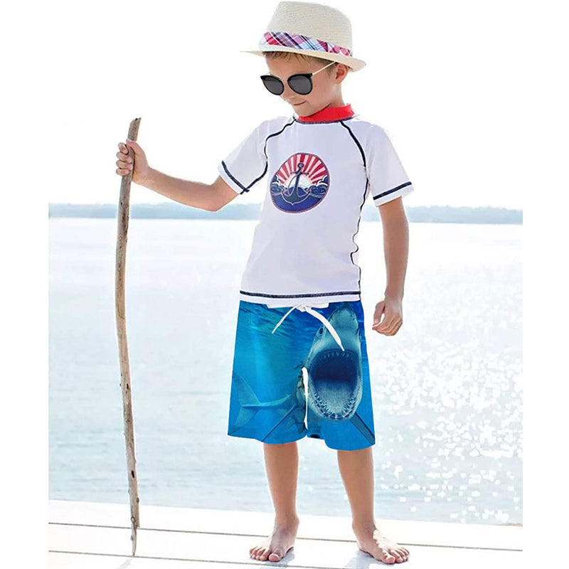 Blue Shark Funny Boy Swim Trunk