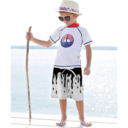 Tropfende lustige Jungen Badehose
