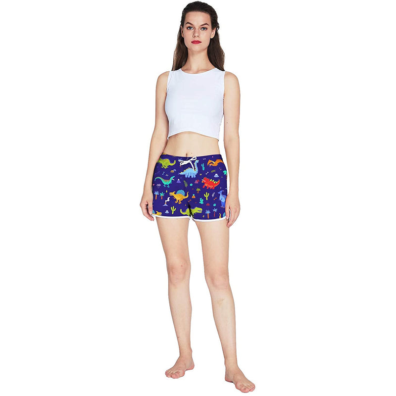 Cute Dinosaurs Funny Board Shorts for Women