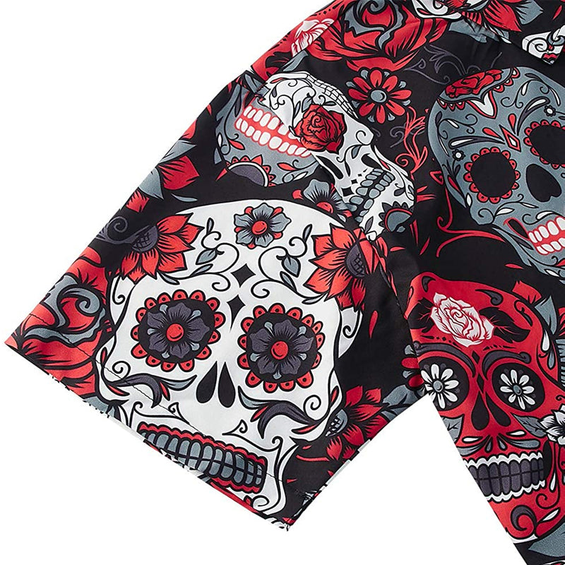 Colorful Skull Funny Hawaiian Shirt