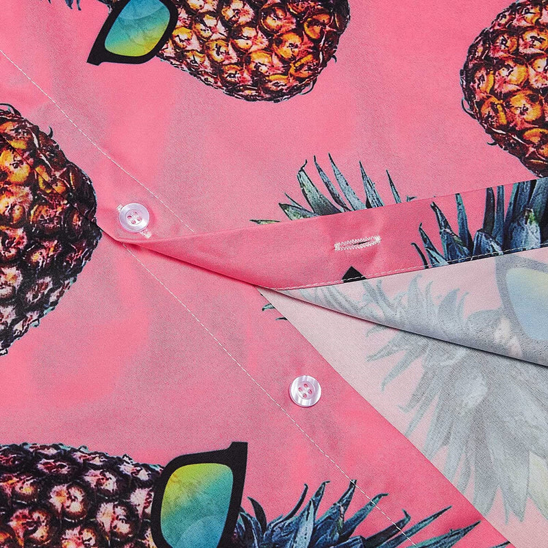 Sunglasses Pineapple Pink Funny Hawaiian Shirt