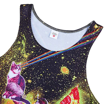 Faultier Reiten Lama Katze Lustig Tank Top