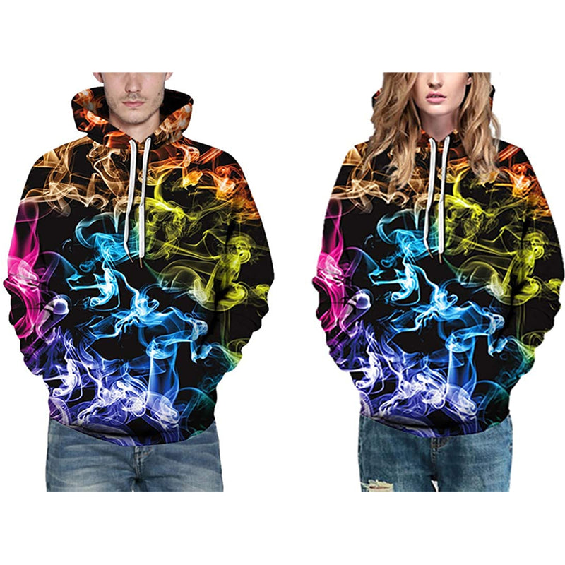 Orange Colorful Smoke Funny Hoodie