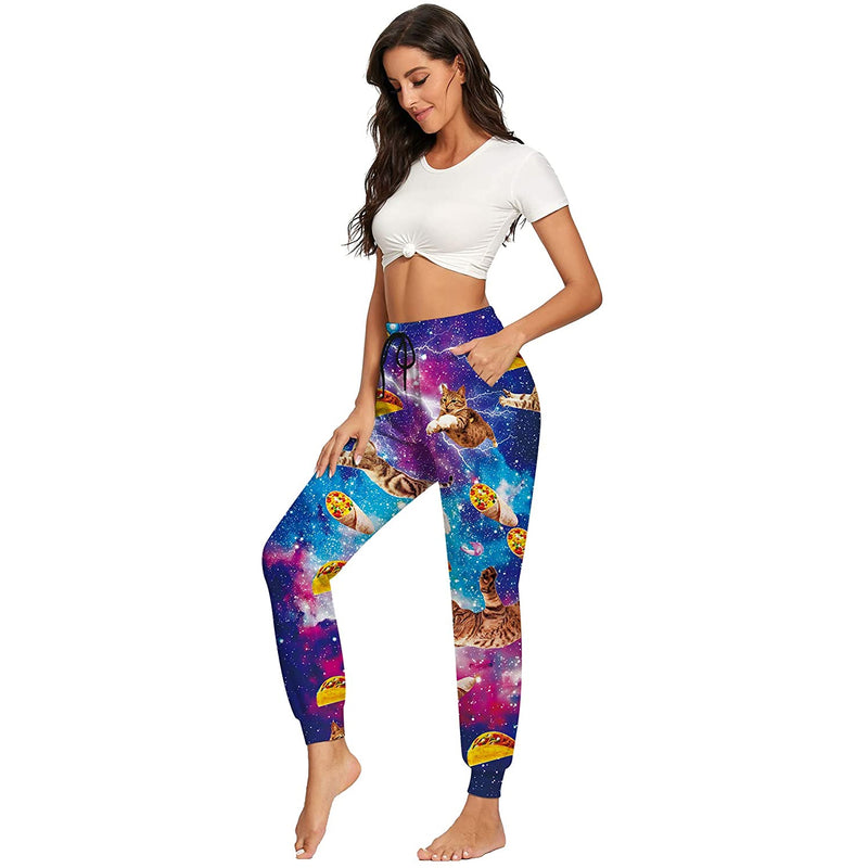 Galaxy Taco Cat Funny Sweatpants