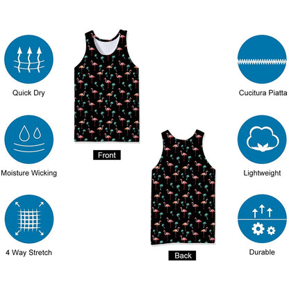 Lustiges Flamingo-Palmen-Tanktop