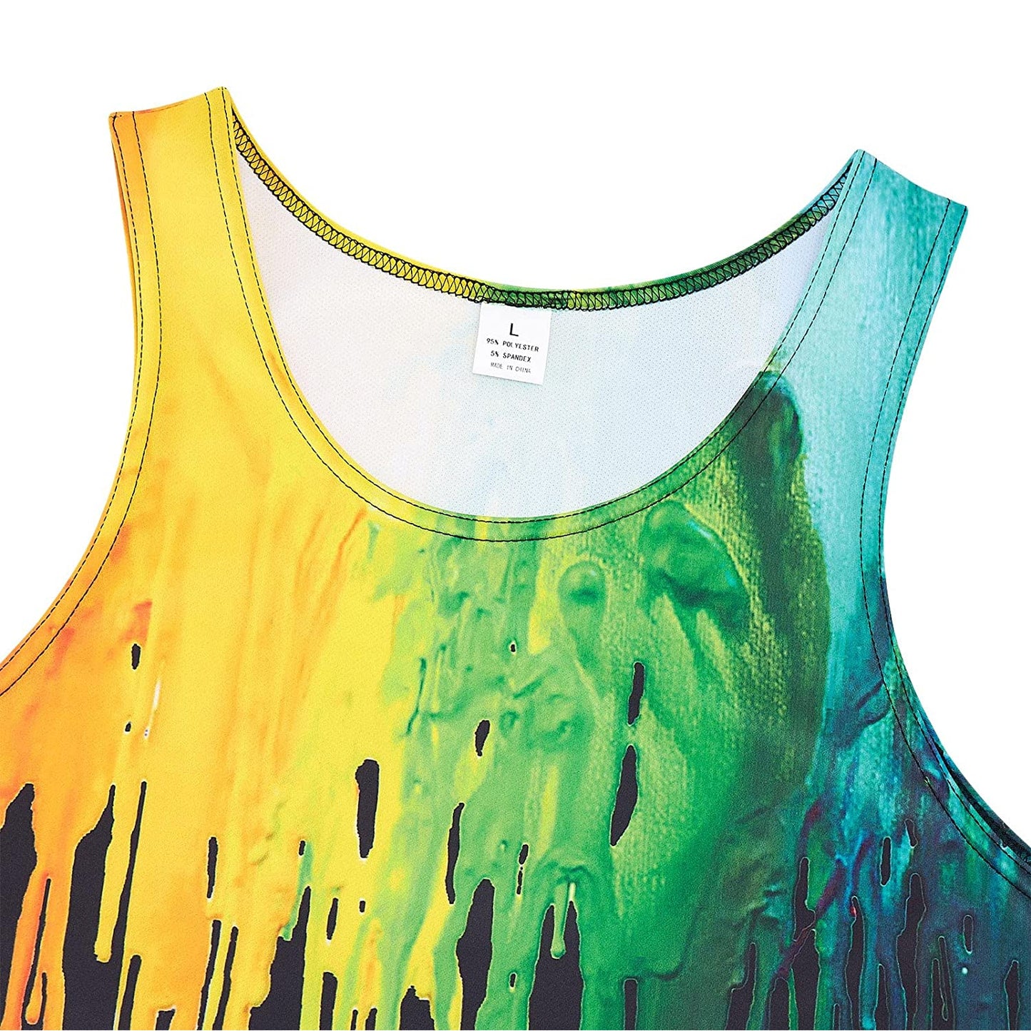 Verfspatten Zwart Grappig Tanktopje