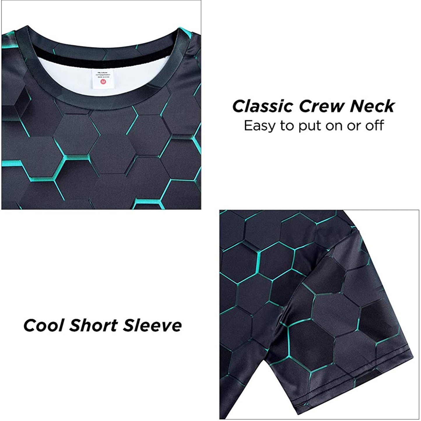 Honingraatblauw grappig T-shirt