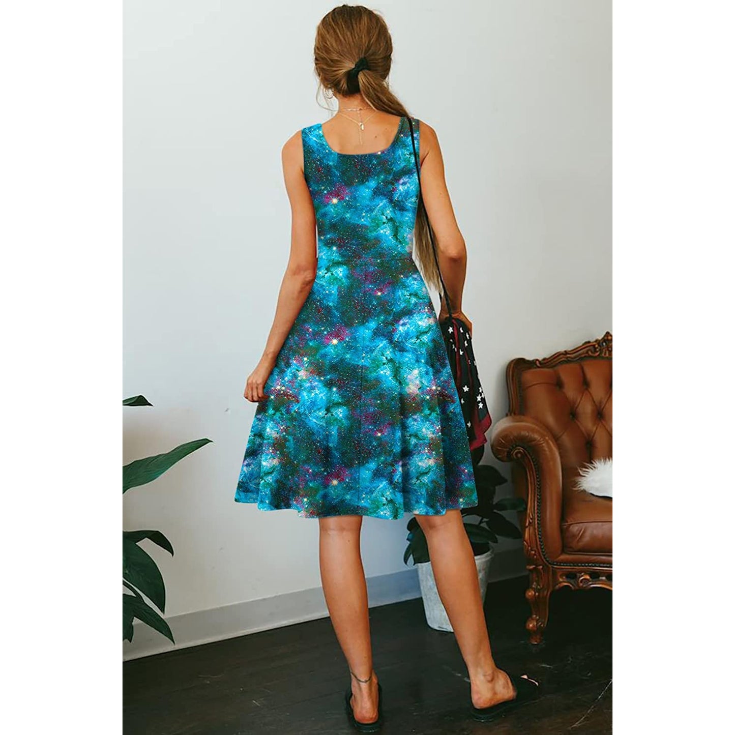 Lustiges Kleid „Blue Galaxy“ für Damen