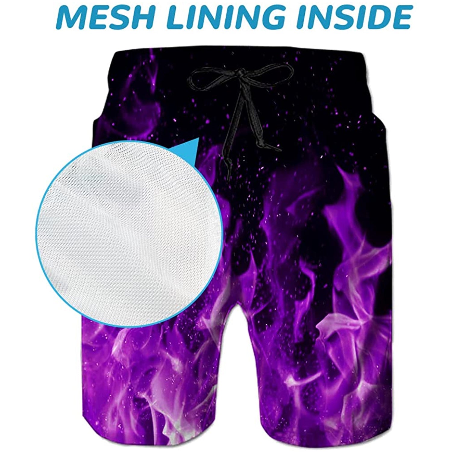Purple Fire Flame Funny Swim Trunks – D&F Clothing®