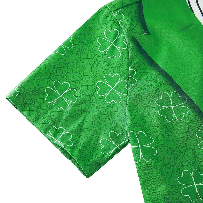 Green Tuxedo St. Patrick's Day Shamrock Male Romper